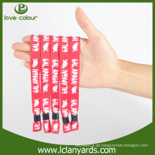 Promotion benutzerdefinierte Polyester-Design Stoff Material Armbänder